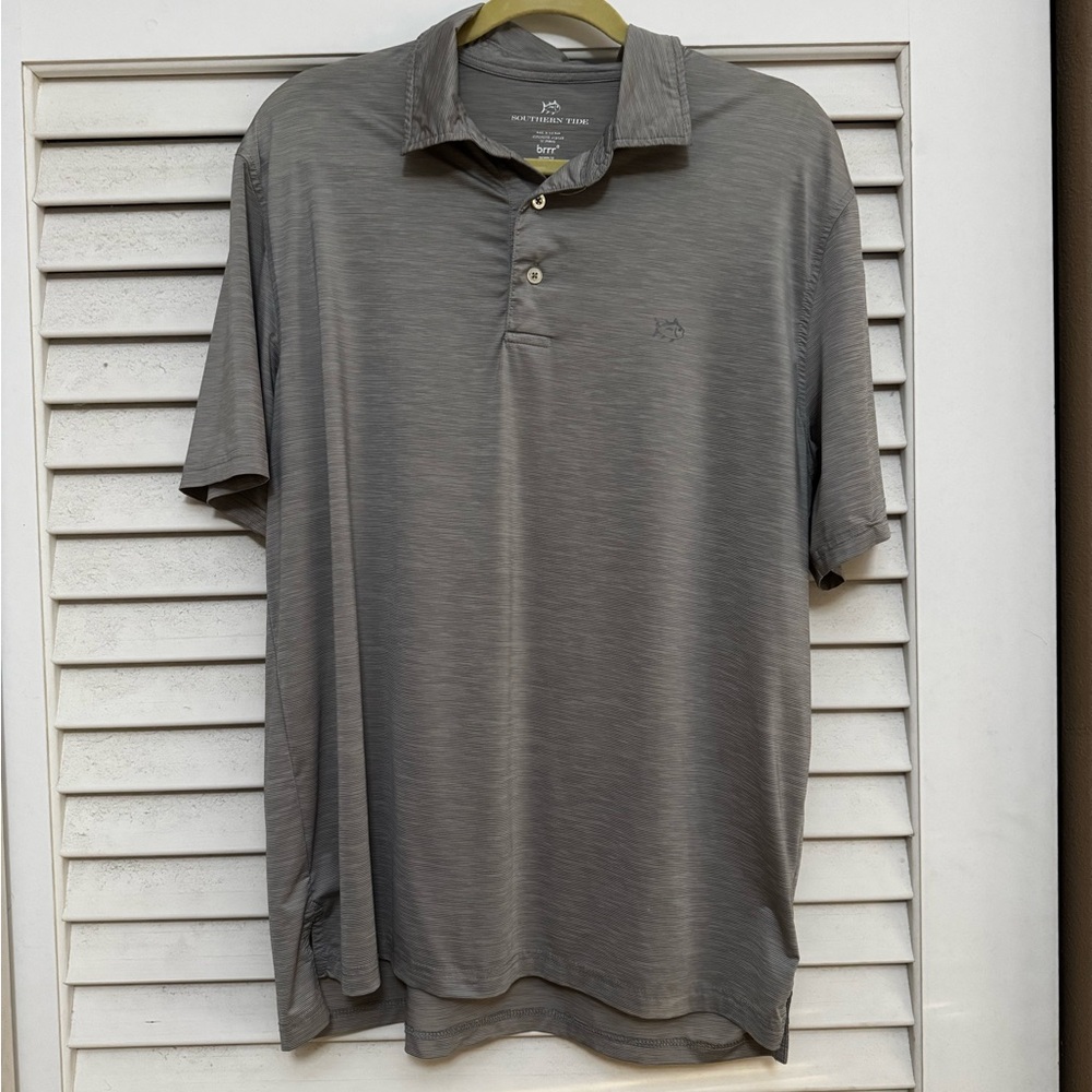 Gray Performance Polo Shirt Large